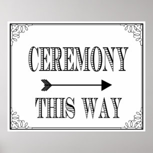 の直接のサインまたは結婚パーティーの式 ポスター