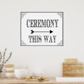 の直接のサインまたは結婚パーティーの式 ポスター (キッチン)