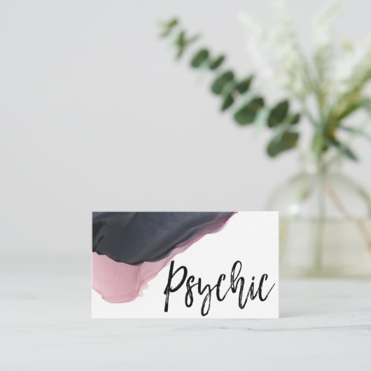 *~*の直観的な霊魂の読者媒体の水彩画 名刺 (スタンド正面)