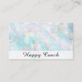 *~*の真珠のアワビの青いピンクのパステル調のホリスティック 名刺 (正面)