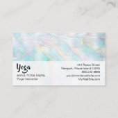 *~*の真珠のアワビの黄色の青いピンクのパステル 名刺 (裏面)