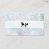 *~*の真珠のアワビの黄色の青いピンクのパステル 名刺 (正面)