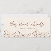 の着座結婚図見出し山の屋外カード 招待状 (正面)