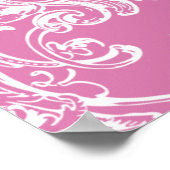 の着座結婚表ヴィンテージ旋回2 Pink ポスター (角)