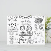 の着色結婚ランチョンマットの着色ペー子供へジ (スタンド正面)