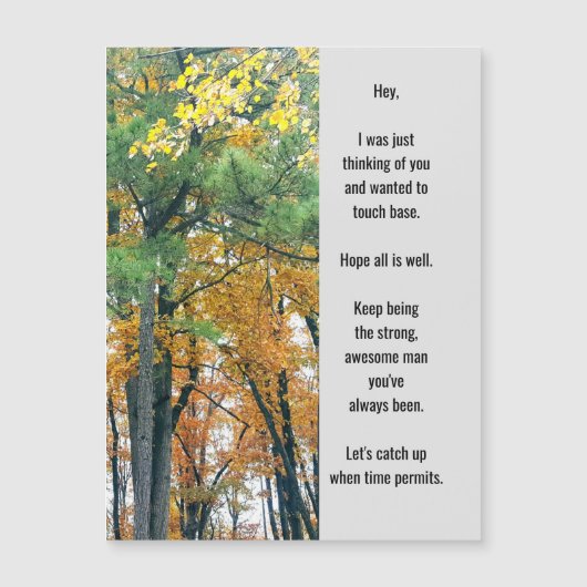 の磁気考えグリーティングカード (正面)