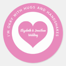 の社会的結婚分散ピンクのハート色コード