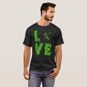 の祈マンチラブヒョウ緑色の昆虫のバグ Tシャツ (正面フル)