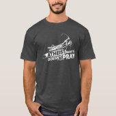 の祈マンティス無神論者かわいい昆虫のギャグ Tシャツ (正面)