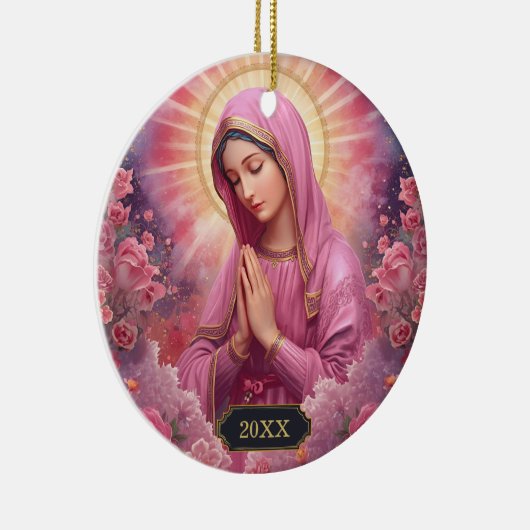 の祈ヴァージンメアリークリスマスオーナメント セラミックオーナメント (右)