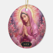 の祈ヴァージンメアリークリスマスオーナメント セラミックオーナメント (左)