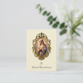 の祈ヴァージンメアリ・カトリック記念祈りの言葉カード プレイスカード (スタンド正面)