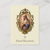 の祈ヴァージンメアリ・カトリック記念祈りの言葉カード プレイスカード (正面)