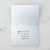 の祈天使と詩編91:11《キリスト教》洗礼式や命名式カード シーズンカード (内部)