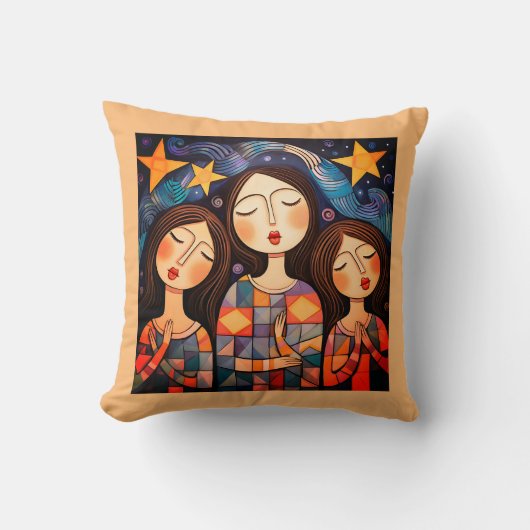 の祈天使の装飾装飾用クッション クッション (正面)