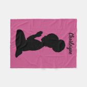 の祈子 | 小さな女の子アフロパフ | カスタマイズ フリースブランケット (正面(横))