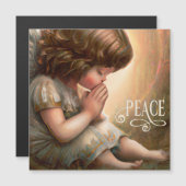 の祈小さな女の子エンジェルラジアントハローマグネット (正面/裏面)