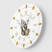 の祈手と教会パーソナライズされたの信仰 ラージ壁時計 (傾斜)