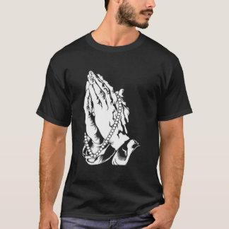 の祈手のクリスチ賛美アカトリック Tシャツ