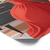 の祈母11インチX 14インチリッチレッドオレンジプリント ポスター (角)