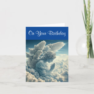 の祈Cloud Angel誕生日グリーティングカード カード