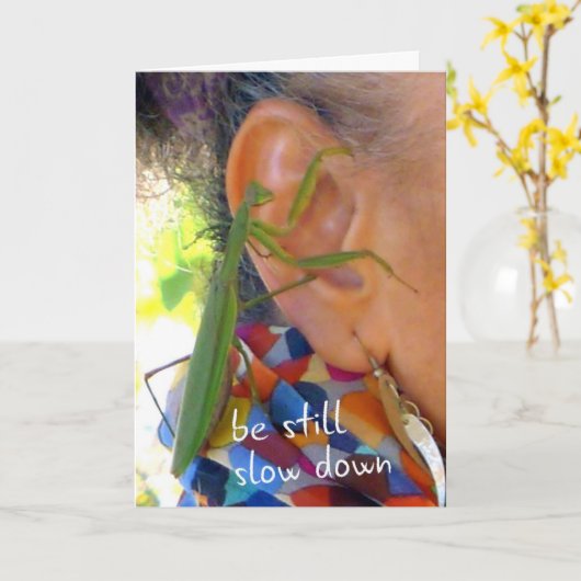 の祈Mantis – まだ、スローダウン – カード (黄色い花)