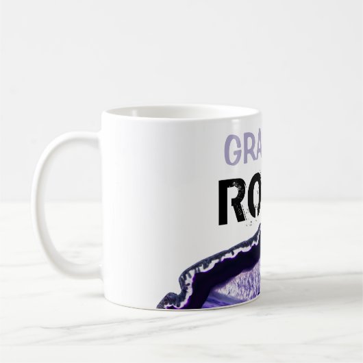 *~*の祖母の瑪瑙はLapidaryの石を揺すります コーヒーマグカップ (左)