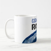 *~*の祖父は石のLapidaryの青の瑪瑙を揺すります コーヒーマグカップ (左)