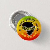 の祝グラデーションの黒の履歴グランジ 缶バッジ (正面&裏面)