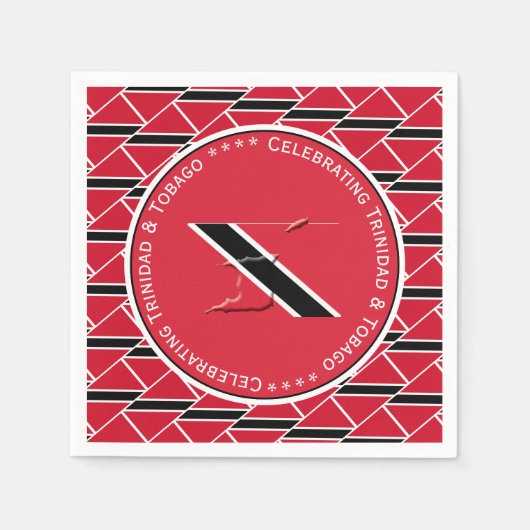 の祝トリニダード・トバゴカスタムフォト紙 スタンダードカクテルナプキン (正面)