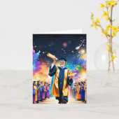 の祝マイルストーン:達成への応援 カード (黄色い花)