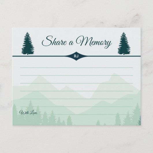 の祝ライフグリーンフォレストパインズ共有メモリ インビテーションポストカード (正面)