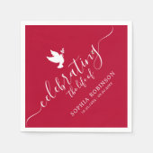 の祝人生のエレガント台本 スタンダードカクテルナプキン (正面)
