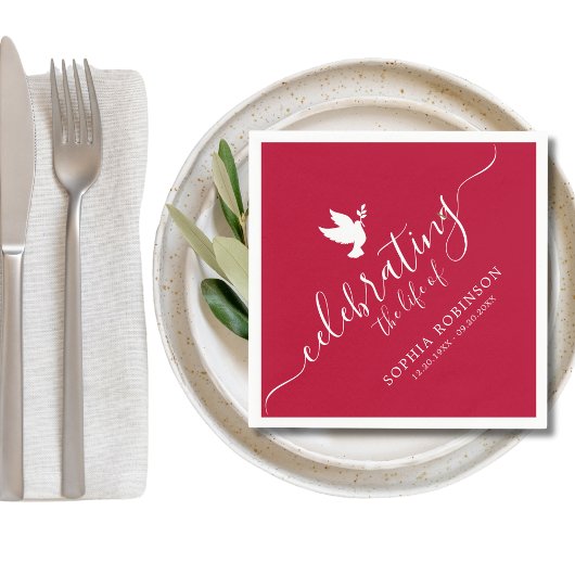 の祝人生のエレガント台本 スタンダードカクテルナプキン