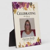 の祝人生フォトフローラ女性葬儀 フォトプラーク (側面)