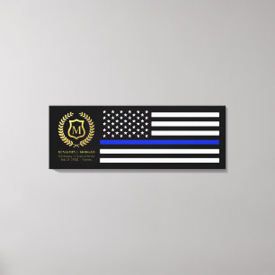 の祝勤続年パーソナライズされた警察 キャンバスプリント