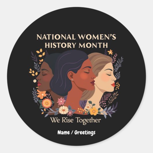 の祝国民女性史の月 ラウンドシール (正面)