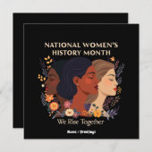 の祝国民女性史の月 招待状 (正面/裏面)