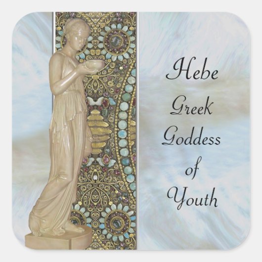 の祝女神ステッカー スクエアシール (正面)