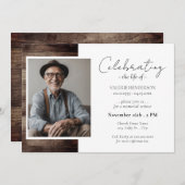 の祝木製写真のライフサービス 招待状 (正面/裏面)