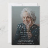 の祝生活 |葬儀モダン記念写真 招待状 (正面)