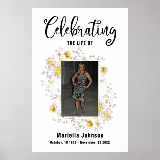 の祝生涯の葬儀ポスター ポスター (正面)