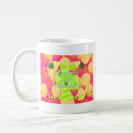 の祝私の喜びの誕生日恵み コーヒーマグカップ (左)