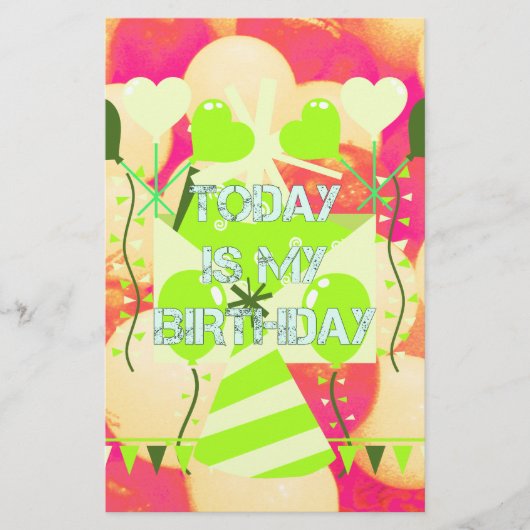 の祝私の喜びの誕生日恵み 便箋 (正面)