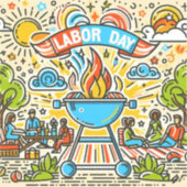 の祝統合 – Labor Day BBQ シール (正面)