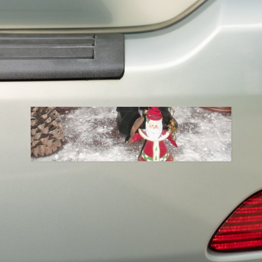 の祝美しいクリスマス バンパーステッカー (車上)