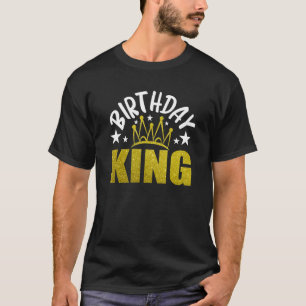 の祝誕生日キングゴールデングラフィックメン&B Tシャツ