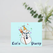 の祝雪だるま招待状 – 内空白の部 招待状 (スタンド正面)