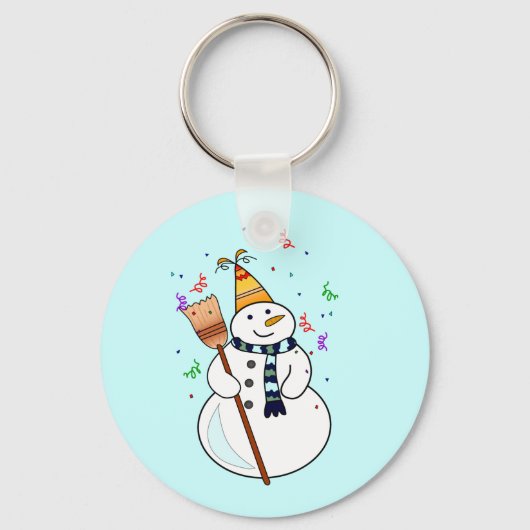 の祝雪だるま キーホルダー (正面)