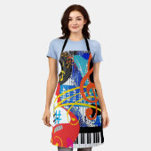 の祝音楽エプロン エプロン (着用した状態)
